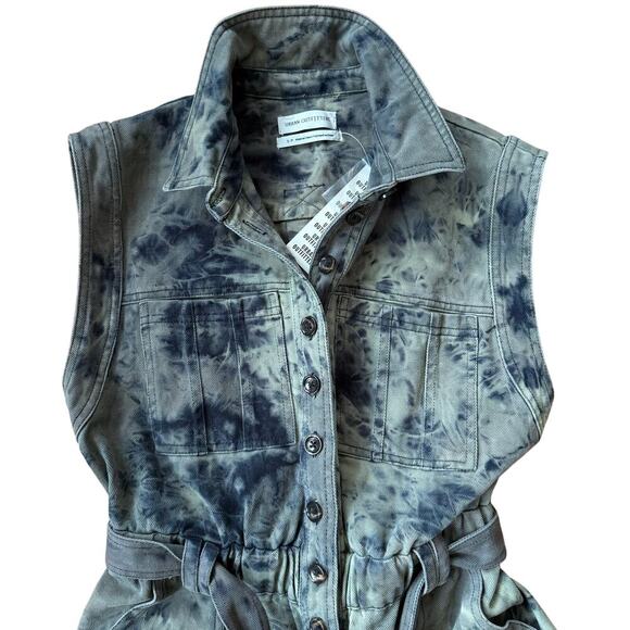 Urban Outfitters Blue Sydney Tie Dye Utility Sleeveless Jumpsuit Size Small - Picture 7 of 12